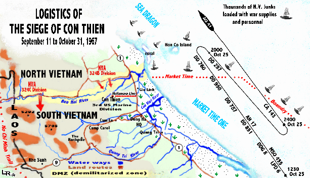 A map of the siege of Con Thien